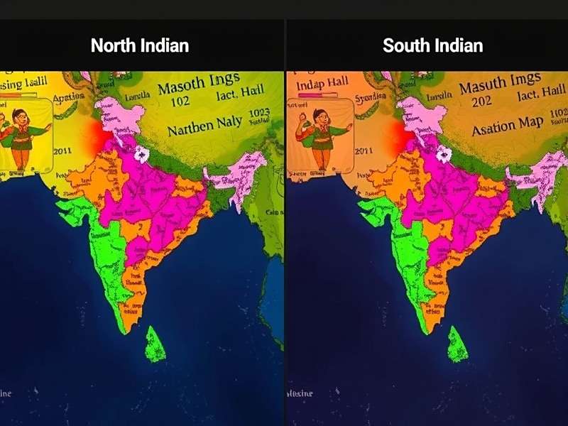 Holi Excitement Run Regional Variants Regional map variants in Holi Excitement Run showing North Indian and South Indian landscapes